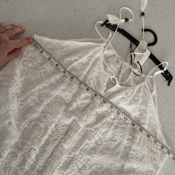 Laffaire cotton embroidered eyelet sleeveless button front blouse spaghetti NWT - Picture 5 of 5